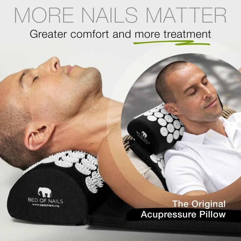 Bed of Nails Acupressure Pillow – Black – view 2
