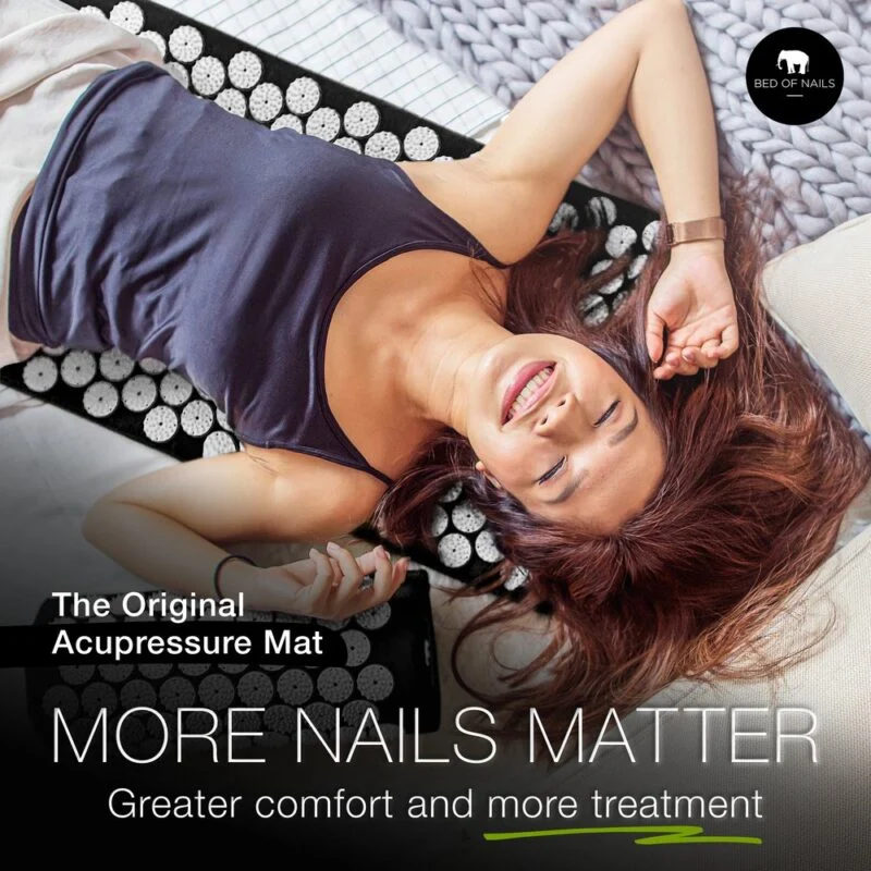 Bed of Nails Acupressure Mat & Pillow Set – Black – view 2